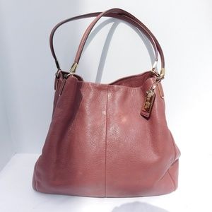 COACH PEBBLED LEATHER ROSE PINK HOBO PURSE